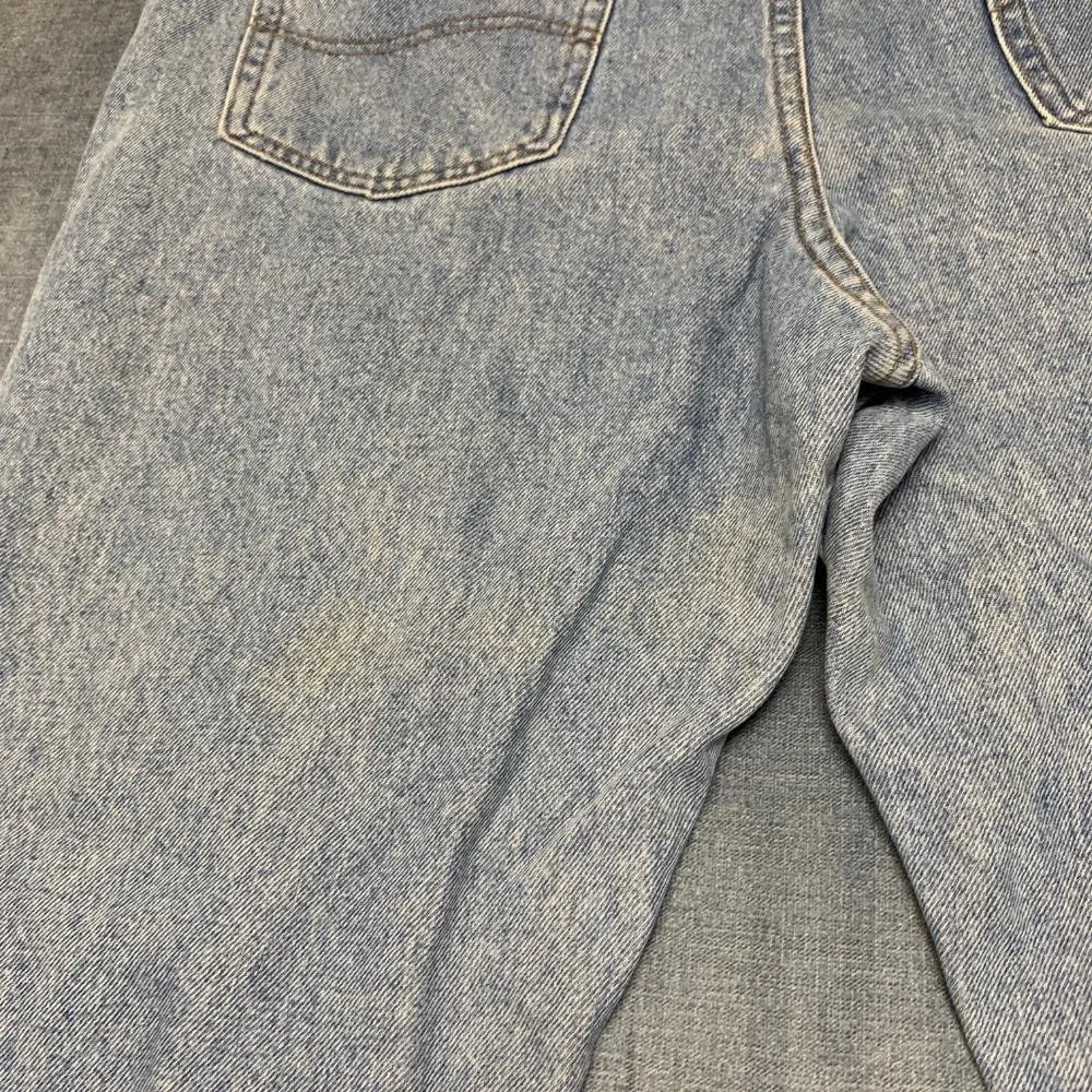 Lee Jeans Mens 40x32 Blue Denim Cotton Regular Fit Light Wash Straight Leg Cozy
